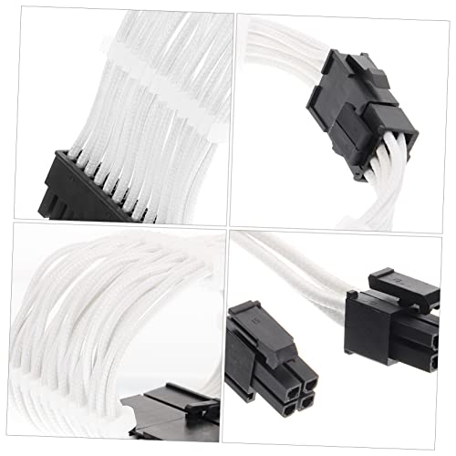 Câbles d'alimentation modulaires blancs VILLCASE 20 cm pour gestion de câbles ATX GPU PC - 6