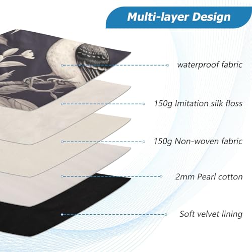Funda para portátil 13-14 pulgadas con diseño floral impermeable miniatura 4