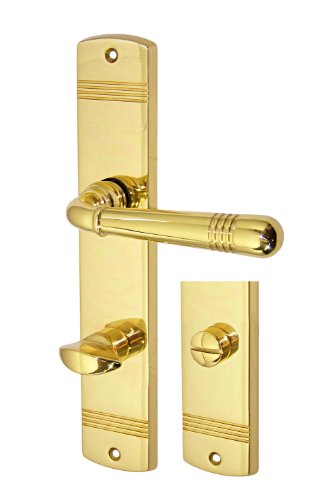 Preisvergleich Produktbild Türbeschlag Scarlet LS WC Messing poliert Türdrücker Türgriffe Türklinke