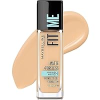 Maybelline Fit Me Matte + Poreless Liquid Oil-Free Foundation Makeup, Warm Nude, 1 Count (Packaging May Vary)
