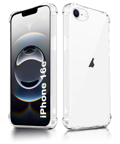 Image of WOW IMAGINE Clear Back Cover Case for iPhone 16e | iPhone 17e | Shockproof Soft TPU Case | Cushioned Edges for Ultimate Protection Back Cover Case - Transparent