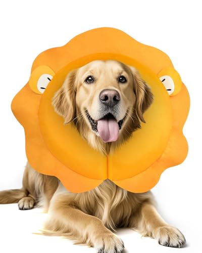 Image of MIDOG Inflatable Dog Cone, Lion Mane Recovery Collar, X-Large