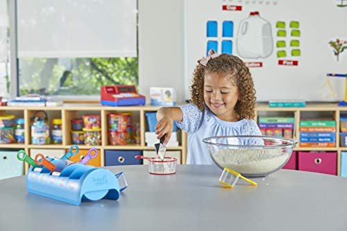 hand2mind Rainbow Fraction Measuring Cups, Kids Montessori Kitchen Tools, Toddler Cooking Tools, Sensory Table Materials, Fraction Manipulatives, Homeschooling Supplies, Easter Baking (Set of 9)