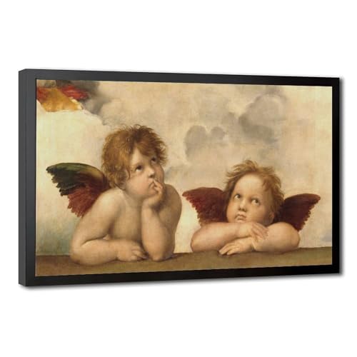 Affiches sur toile Vierge Sixtine Raphael décoration murale premium