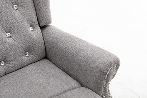 Sillón Ajustable Piel Gris Claro miniatura 7