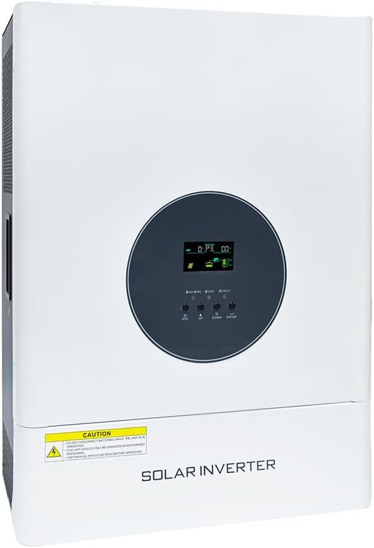 Y&H 5000W Photo voltaic Inverter DC 48V to AC 110V/220V Low-Frequency Hybrid Inverter, with 120A MPPT Controllers,Pure Sine Wave 15000W Surge Energy, Photo voltaic & AC Twin Enter, Off-Grid Dwelling System