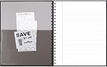 Cambridge Notebook, 8.5" x 11", Hardbound Stamped Linen Cover, Twin Wire Binding, Perforated Sheets, 192 Pages/96 Sheets, Black Cover (06100F)