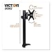 Monitor Mount with Single and Dual Monitor Arm Components, Attaches Using Grommet or Clamp Fixture, VESA Bracket, Black, Victor DC002