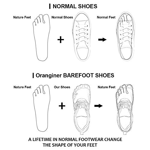 Image of Oranginer Men's Barefoot Shoes - Big Toe Box - Minimalist Cross Training Shoes for Men