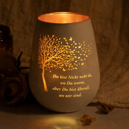 Trauergeschenk, Weiße Trauerkerze Für Beerdigungen Und Gedenkfeiern, Elegantes Teelicht Als Kondolenzgeschenk, 1 Stück In Mattweiß