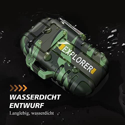 lafagiet USB Rechargeable Lighter, Waterproof Arc Lighters for Camping Hiking Outdoor Survival & Tactical