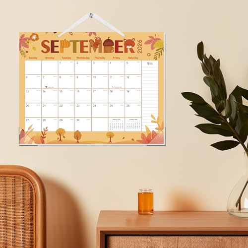 Image of GuassLee Desk Calendar 2026-2027 Large 22 inch x 17 inch Desktop /Wall Monthly Calendar 18-Month School Year Planner Covers January 2026 to June 2027 with Julian Date&Notes for Easy Organizing