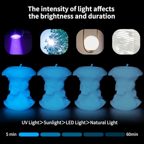 Image of IEMAI Glow in The Dark PETG Filament 1.75mm Bundle 2KG, Green and Blue Luminous 3D Printer Filament High-Brightness & Long-Lasting Glowing, Accuracy + /-0.02mm