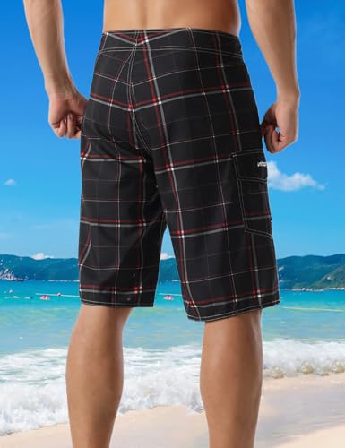 Mens Swim Shorts Lightweight Long Tropical Board Shorts with Mesh Liner4