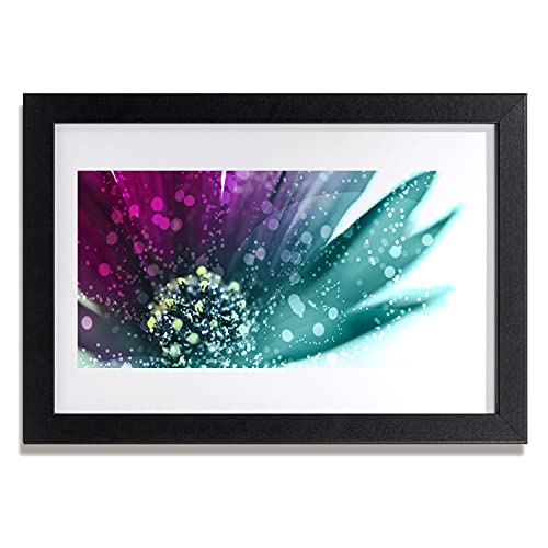 Affiche fleur plante 30x20 cm avec cadre mdf pour habiller un mur vide facilement