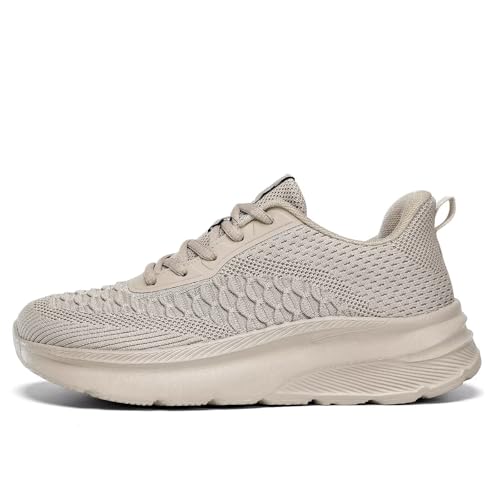 Image of Men's Wide Toe Walking Shoes Casual Trail Running Sneakers Cross-Trainer Tennis Non Slip Athletic Gym Workout Soft Sole Khaki