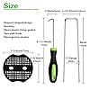 Bakulyor 50 Weed Control Membrane Pegs + 50 Buffer Washer, 6"/150mm Weed Mat Metal Garden Landscape Staples Artificial Grass Pins Ground Cover Mossing Fabric Artificial Barrier Pegs Accessories #1