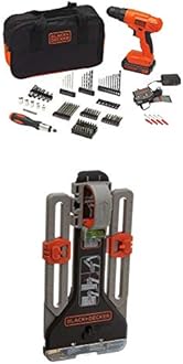 BLACK+DECKER 20V MAX Drill/Drill Bit Set with MarkIT Picture Hanging Tool Kit (BDC120VA100 & BDMKIT101C)