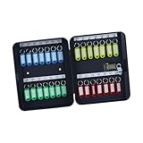 perfk Schlüsselaufbewahrung, Schlosskasten mit Code, Schlüsseletui, Organizer, Autobüro, Vermietungsgeschäft, abschließbarer Schlüsselschrank, 28 Schlüsselkarten