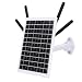 lyrlody Solar 4G LTE Modem Router mit SIM-Karte, Solar WiFi Extender Wireless Repeater 300Mbps 18000mAh IP66 Outdoor Router für Wohnmobil, Farm, Kamera (Schwarze Antennen)