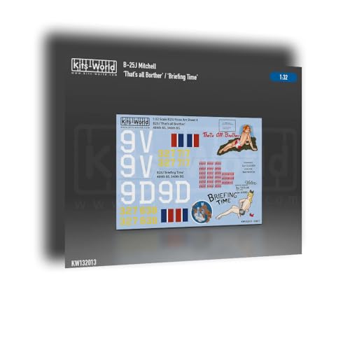 Kits World KW132013 1/32 Decal N/A B-25J Mitchell That All Brother/Briefing Time