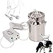 SKYWPOJU Ordeñadora eléctrica, Acero Inoxidable 5L / 7L / 14L portátil Vaca Cabra Cubo Ventilador de succión ordeñador Bomba de vacío ordeñadora (Color : Sheep, Size : 5L)