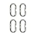 Nite IZE MicroLink Carabiner, Stainless Steel Mini Key Rings for Keys Fobs MultiTools and More, 4 Pack