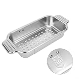 Ausziehbares Abtropfgestell für die Spüle, 304 Edelstahl, einziehbarer Küchenabtropfkorb zum Waschen von Gemüse, Obst, Trocknen von Geschirr