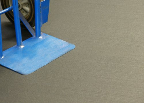 Rollos de piso de goma Rubber-Cal - 6mm x 4ft ancho x 7ft largo - Alfombra de goma negra miniatura 6