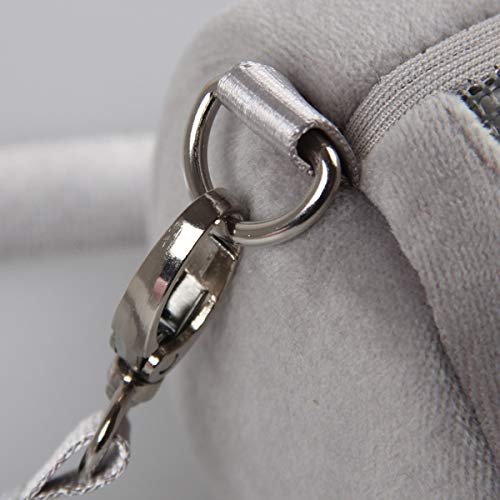 Dwarf Hamster Carrier Bag Portable Cylinder Warm Outdoor Bag with Adjustable Single Shoulder Strap (Grey) - Image 5