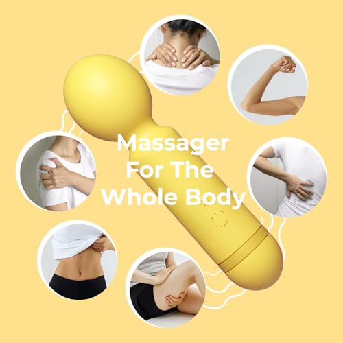 Image of MyMuse Pop Wand Massager with Glide Aloe Water Based Lube (50 ml)- Combo, Cordless Electric Machine, 10 Modes, Full Body Personal Mini Massage, USB Rechargeable, Waterproof, Perfect for Gifting, 150 Day's Warranty - Lemon Tart