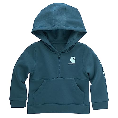 Image of Carhartt girls Long-sleeve Half-zip Hooded Sweatshirt