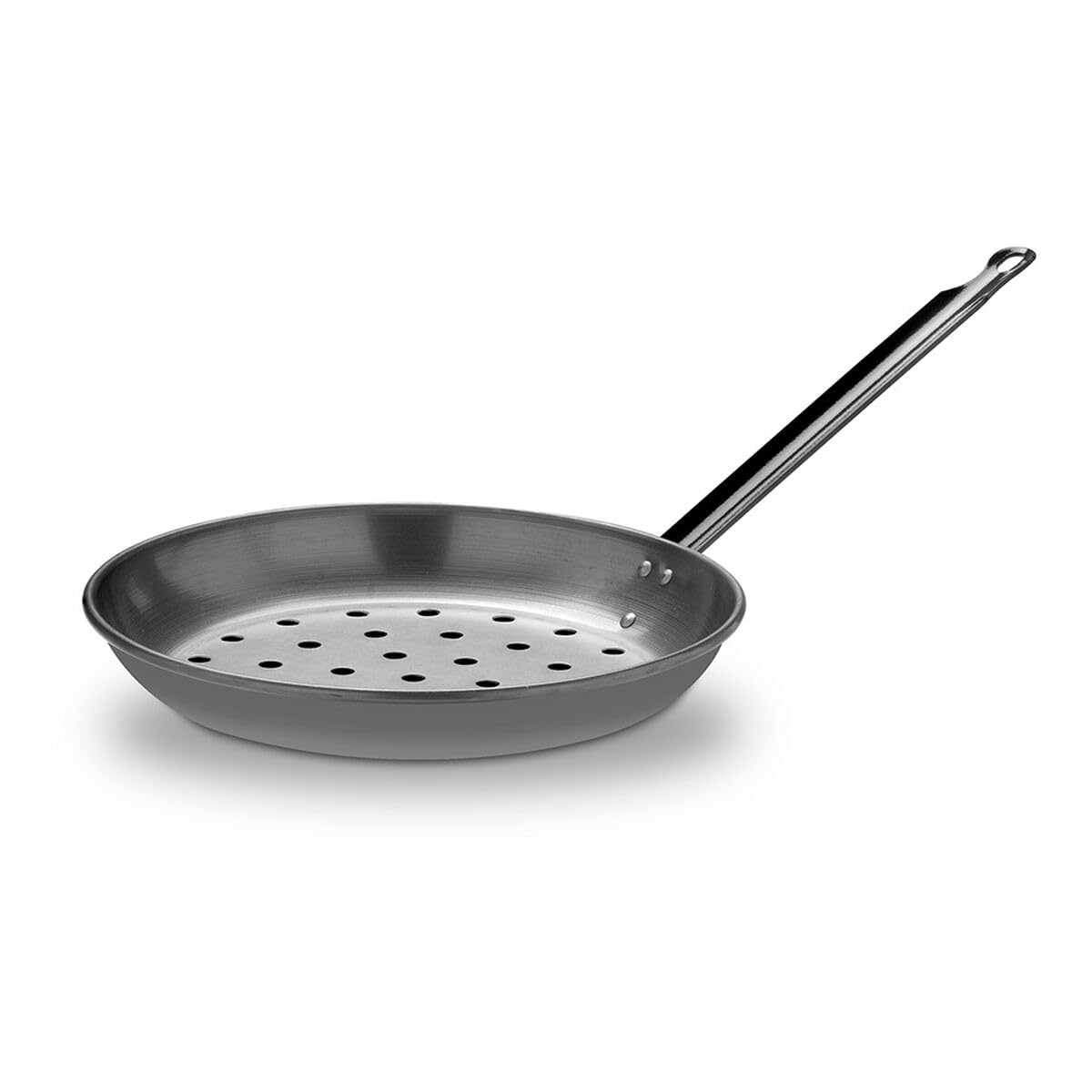 Vaello La Valenciana Rotisserie aus poliertem Stahl – 28 cm, silberfarbene Ausführung