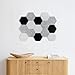 Cork Board/Memo Board of Hexagon Felt Pads - 24" x 18" (6" x 6" each-15 Pack) (Gray)
