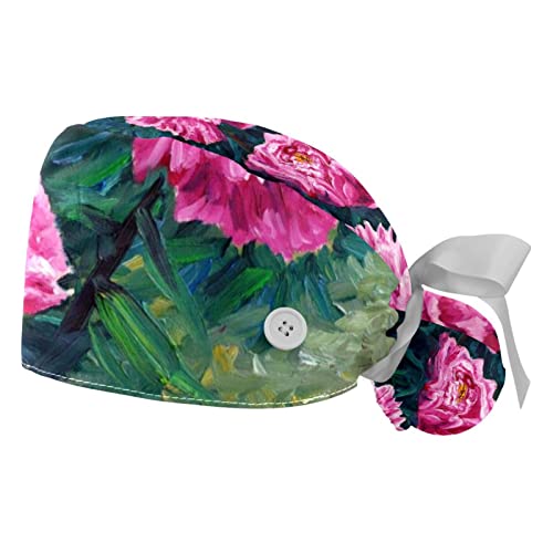 Chapeaux bouffants Pivoine JDEZ - 2 casquettes de travail ajustables