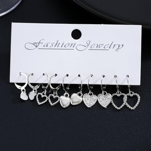 Image of Shining Diva Fashion Combo Set Stylish Drop Earrings for Women and Girls