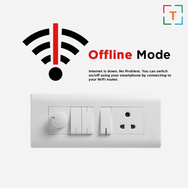 Image of Tinxy 4 Node Smart WiFi Switch - Red (Compatible with Alexa & Google)