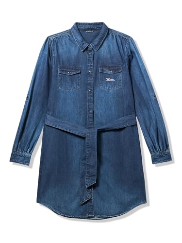 GUESS Girls' Long Sleeve Denim Dress