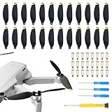 KASURE 24 Stück Propeller für DJI Mini 4K/2/2 SE/SE, 4726FM Drohnenpropellern, Geräuscharm Propeller, Inklusive Schrauben und Schraubendreher(Schwarz Gold)