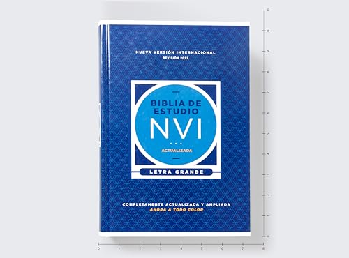Image of NVI, Biblia de Estudio actualizada, Revision 2022, Tapa dura, Letra grande, Interior a color, Palabras de Jesus en Rojo, Comfort Print (NIV Study Bible, Fully Revised Edition) (Spanish Edition)