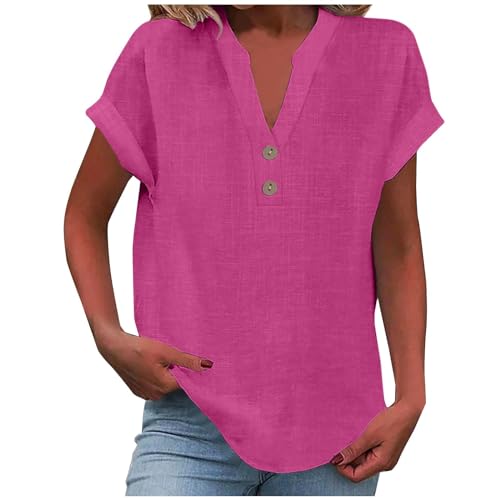 Ofertas Flash del Dia Premium Hoy, Camisa Fiesta Mujer Talla Grande, Camisas Blanca Mujer, Top Negro, Camisetas Mujeres UK, Tops de Lino de algodón, Top Negro, Camisetas para Mujeres UK, Blusa, Lino
