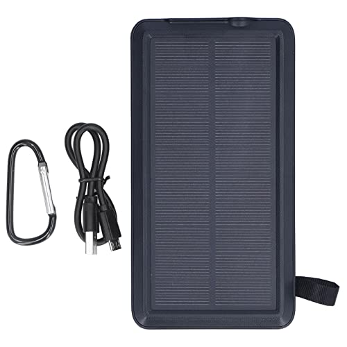 Power Bank Solar 30000mAh, Cargador Portátil con Paneles Solares Monocristalinos, Negro - Alta Capacidad, 4 Cables Integrados, Ideal para Actividades al Aire Libre