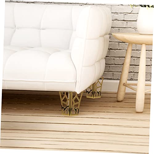Patas de metal doradas resistentes juego de 4 soportes de mueble 6