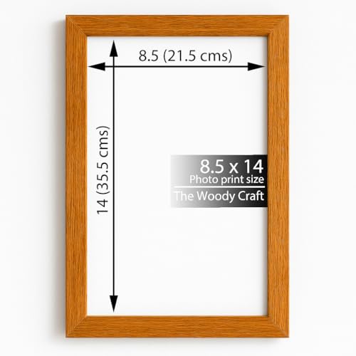 Image of Photo Frame 8.5x14 Legal Size | Wall Photo Frames To Energize Decor | Orange Photo Frames For Wall Decor | Wooden Frame With Lasting Finish | Birthday Photo Frame