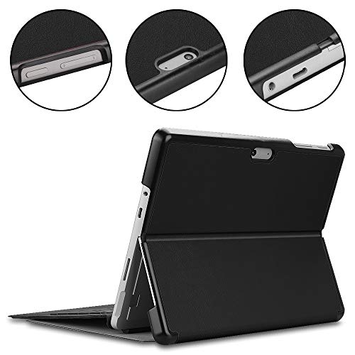 Étui pour Microsoft Surface Go, sacoche en cuir noir façon Custer - 4