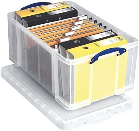 Really Useful Box Plastic Storage 64 Litre Clear (Pack of 2) - 4