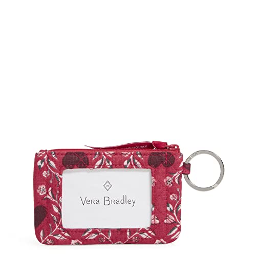 Vera Bradley Women's Cotton Zip Id Case Wallet, Imperial Hearts Red - Recycled Cotton, One Size #TOP1