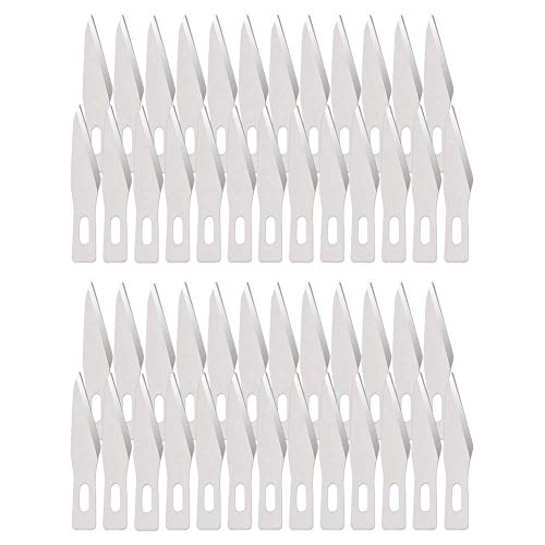 Mlife Lot de 50 lames de rechange pour cutter, Precision Craft couteau Lames de rechange, NO. 11