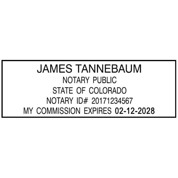 Colorado Rectangular Notary Stamp | Official State Notary Stamp | Official Seals | Meets State Specifications (Colorado, Rectangular Stamp)