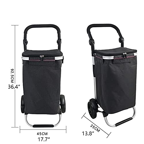 gbgymjm Einkaufstrolley 40L Einkaufswagen Trolley auf Rädern Multifunktionaler Schubkarren Trolley Tasche Faltbarer… – Bild 8